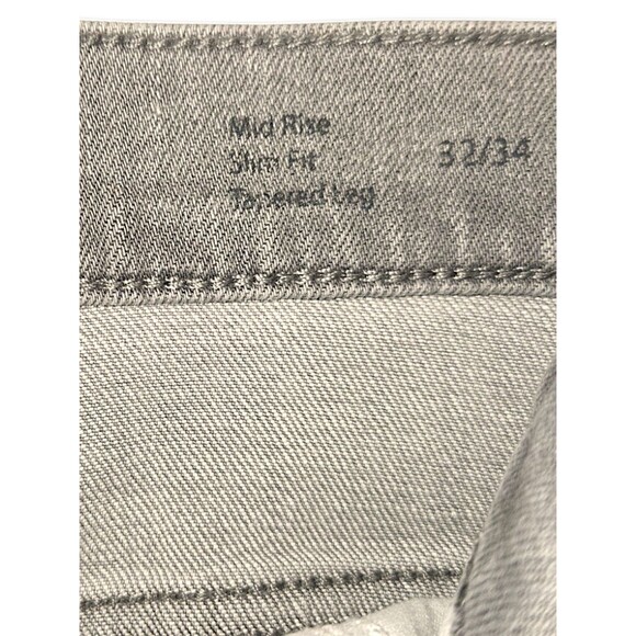 COS Men's Jeans Size 32/34 Regular Fit Gray WashTapered Leg Mid Rise Button Fly - Picture 3 of 6
